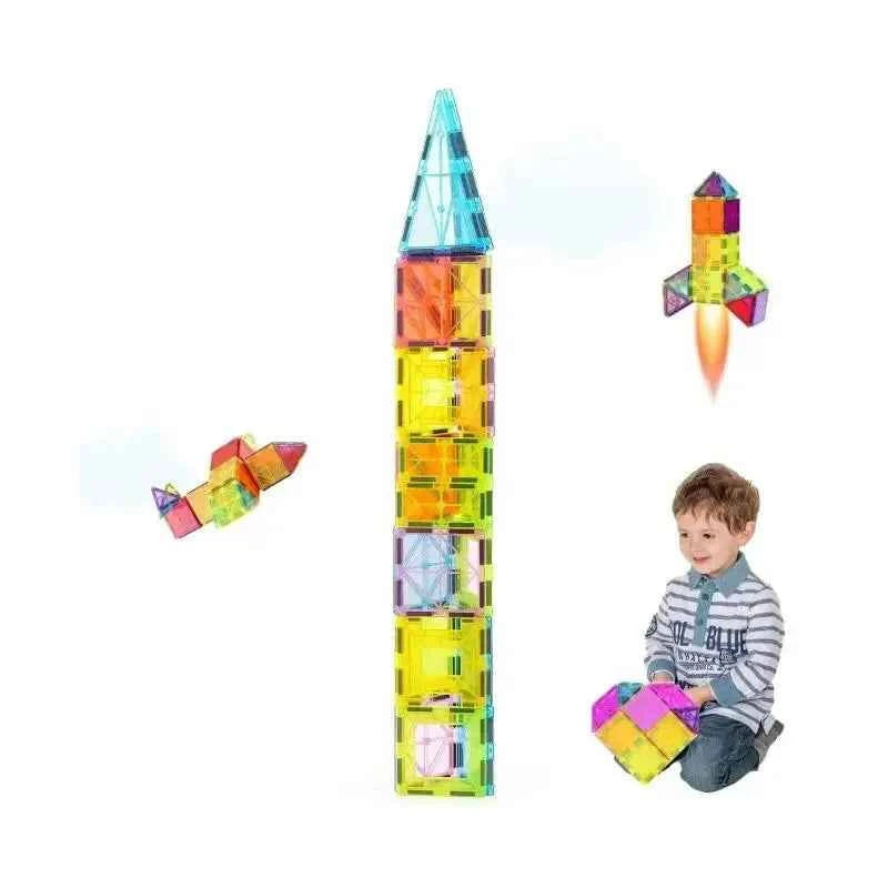 Magnetic Tiles 32PCS Montessori STEM Building Blocks for Toddlers & Kids